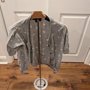 American Eagle Outfitters cardigan - gray with white spots, L